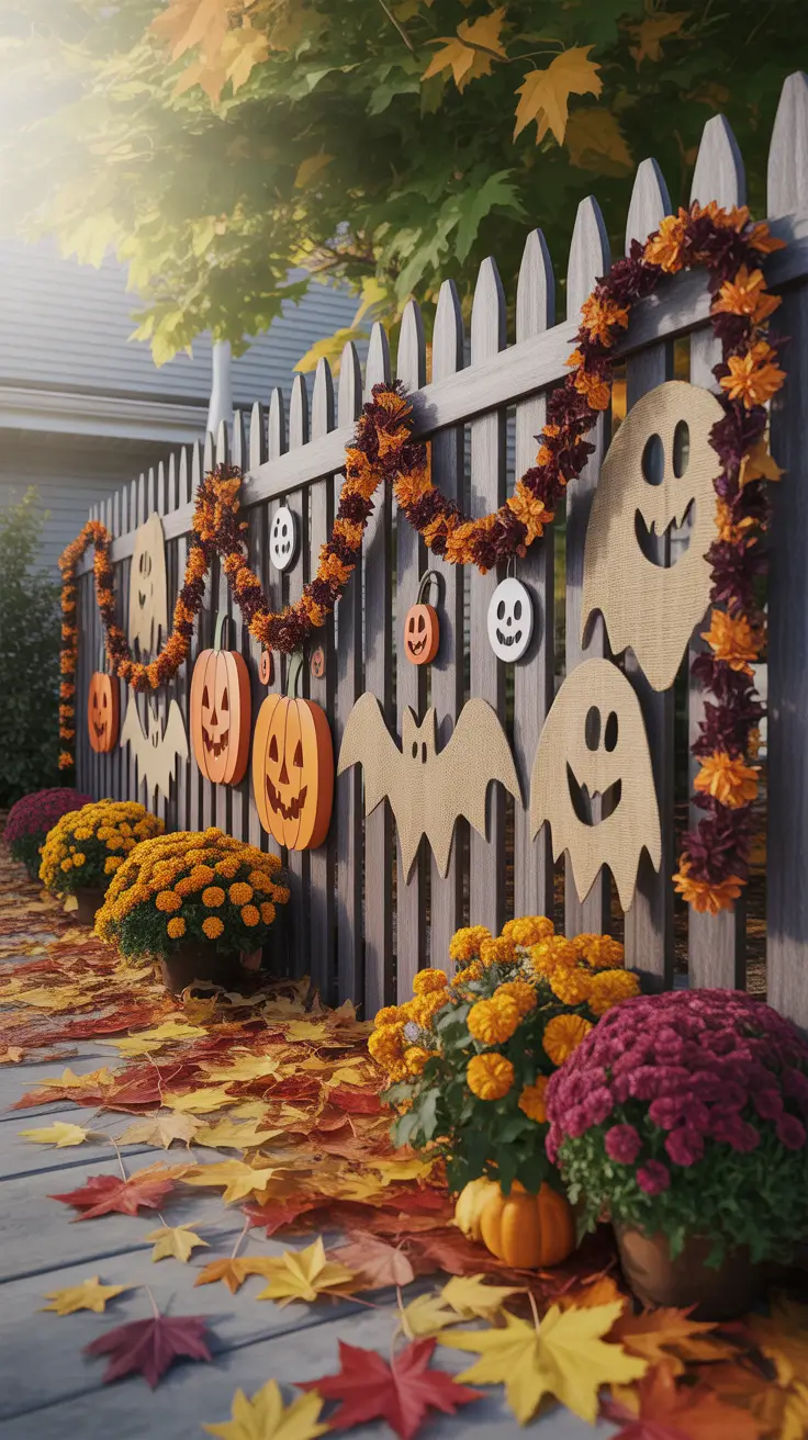 Cute Halloween Fence Decor Ideas For A Playful Outdoor Display