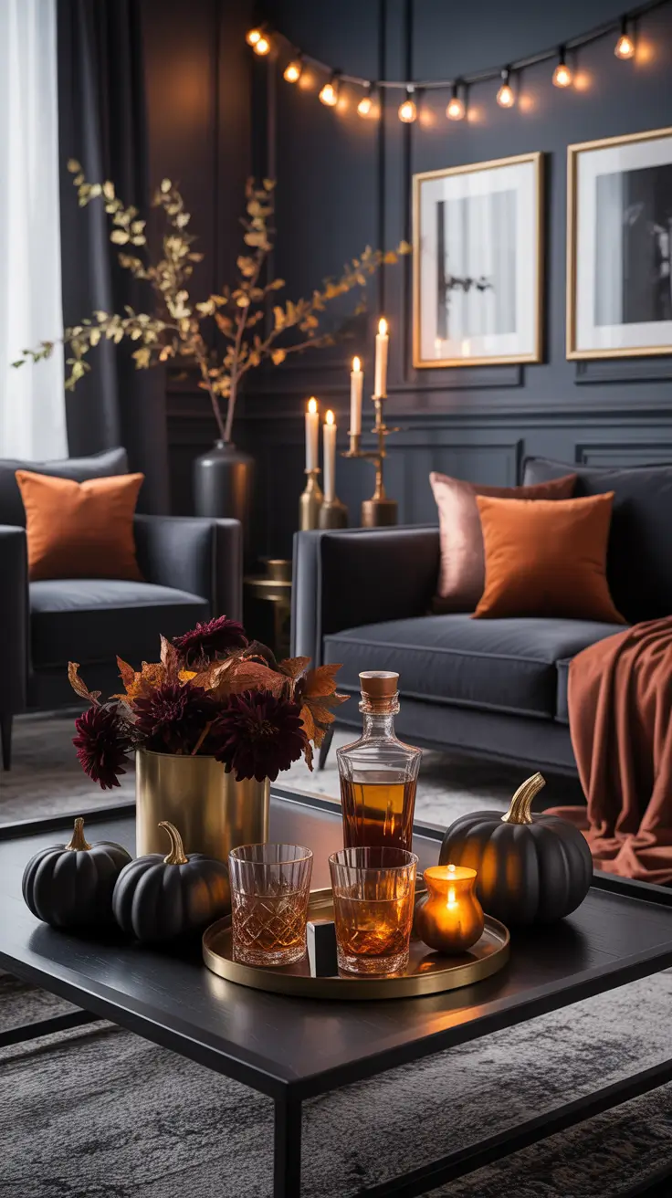 Elegant Cute Halloween Decor Ideas With Moody Fall Vibes