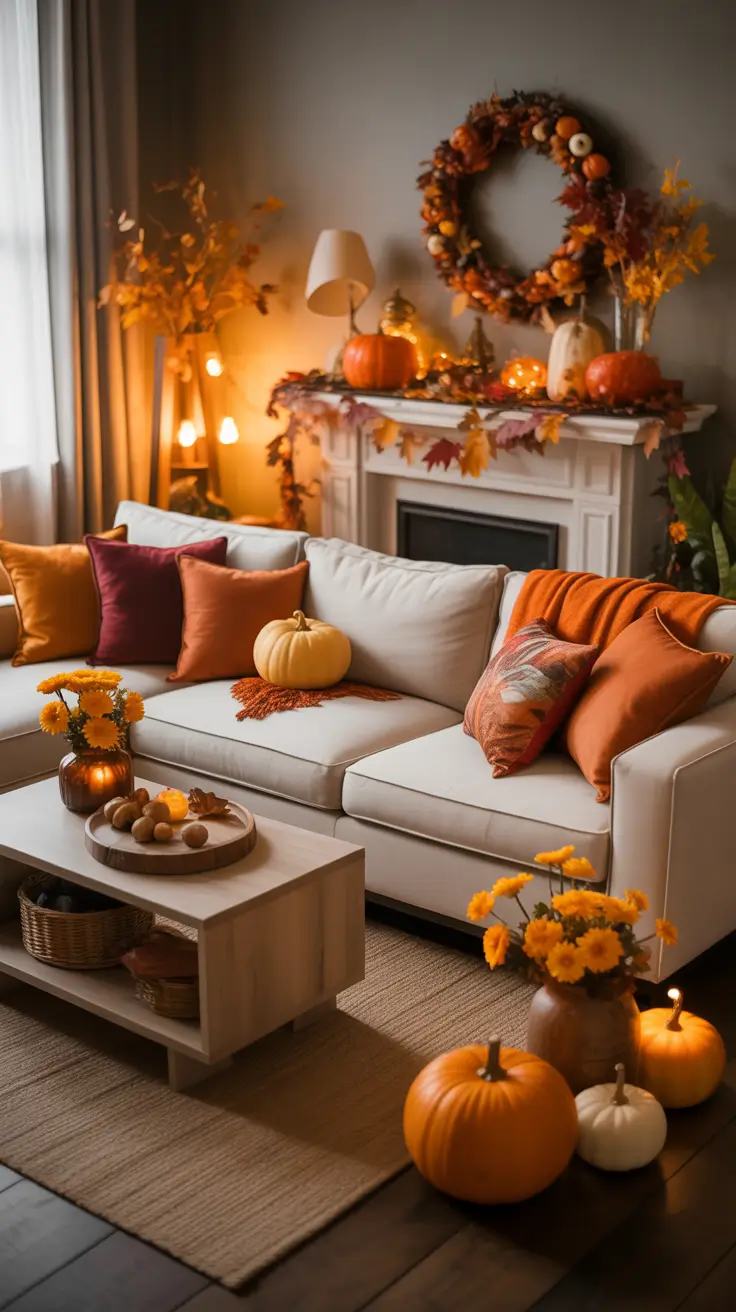 Cozy Cute Halloween Decor Ideas For Warm Living Rooms
