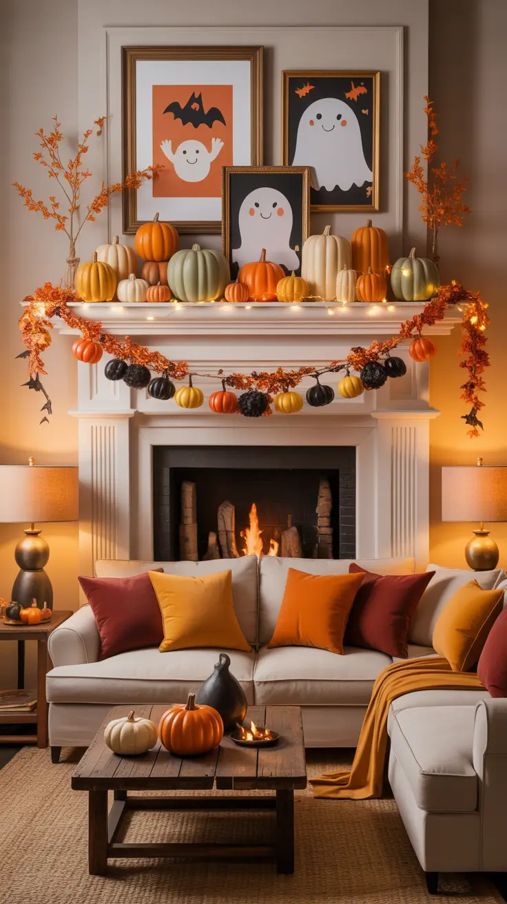 Cute And Whimsical Halloween Mantle Decor Ideas For Mantel Decorating