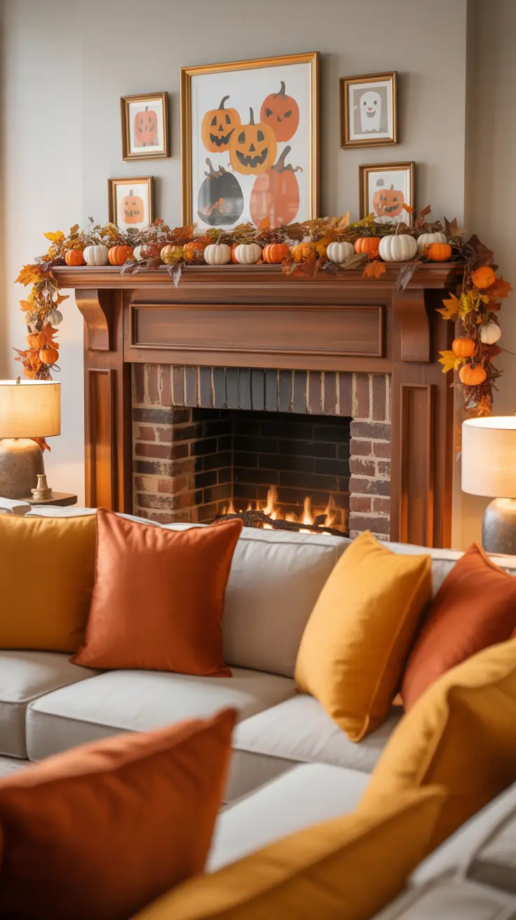 Cute And Whimsical Halloween Mantle Decor Ideas For Mantel Decorating