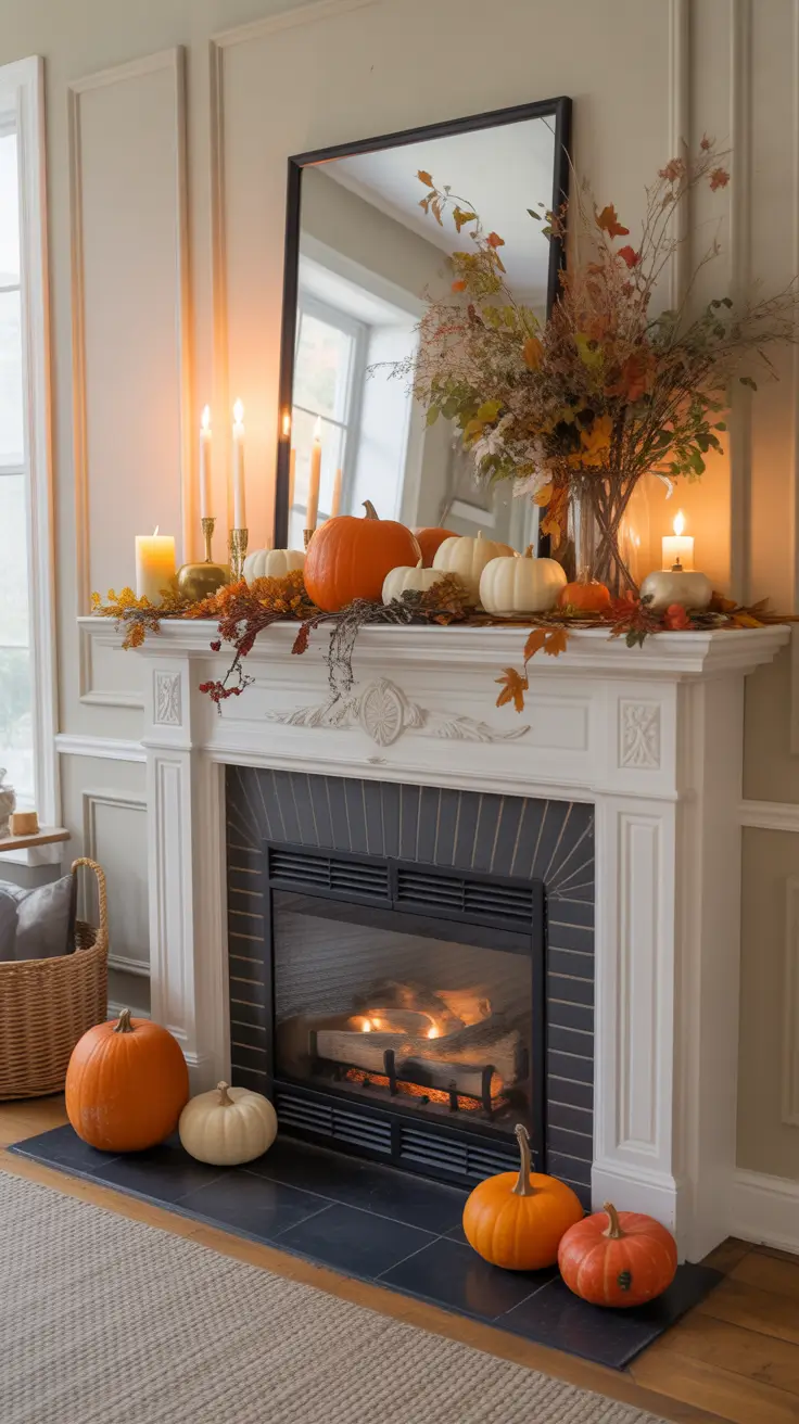 Fall Halloween Decor Ideas 2026 Mantel Styling With Fall Halloween Mantel Decor Ideas