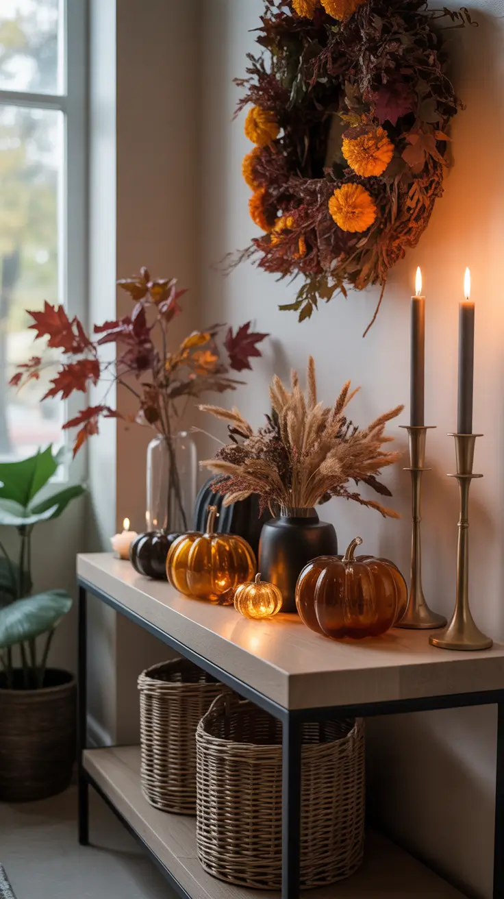 Fall Halloween Decor Ideas 2026 Entryway Fall And Halloween Decor Ideas With Soft Drama