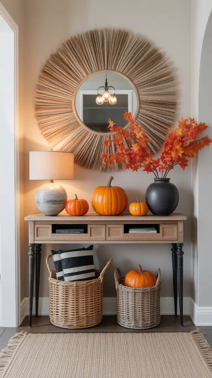 Fall Halloween Decor Ideas 2026 Entryway Fall And Halloween Decor Ideas With Soft Drama