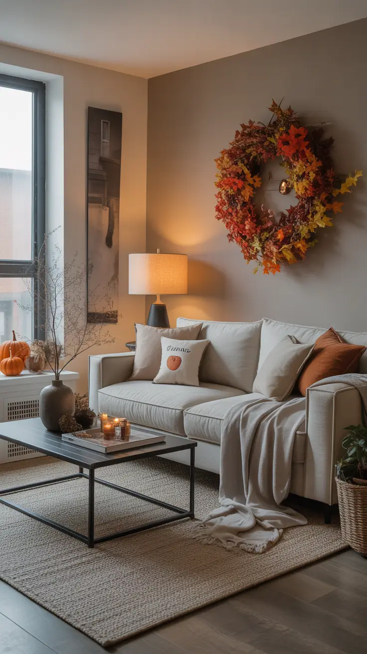 Fall Halloween Decor Ideas 2026 Fall And Halloween Decor Ideas Living Room With Statement Wreath