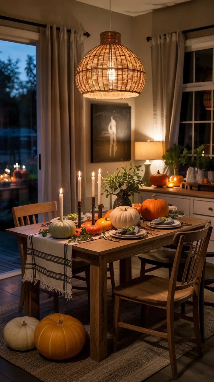Cozy Farmhouse Halloween Table Decor Ideas For Intimate Dinners