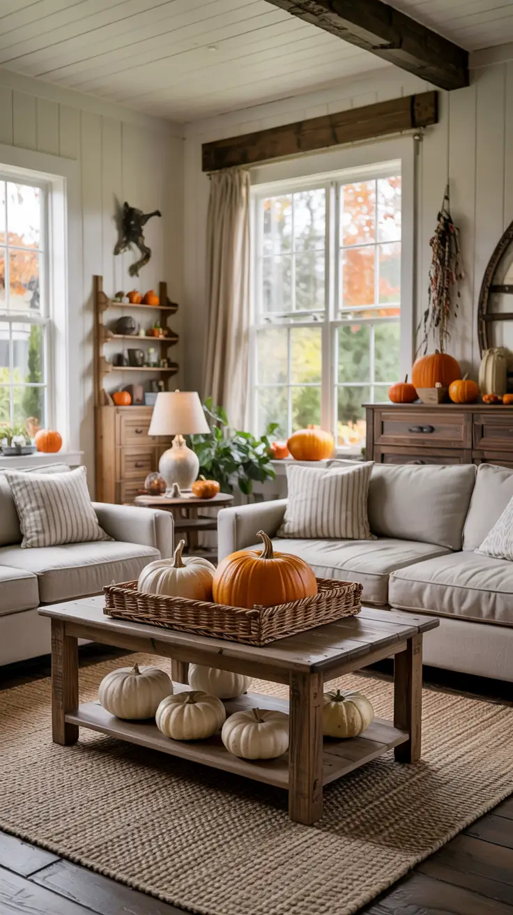Rustic Farmhouse Halloween Decor Ideas For Neutral Homes