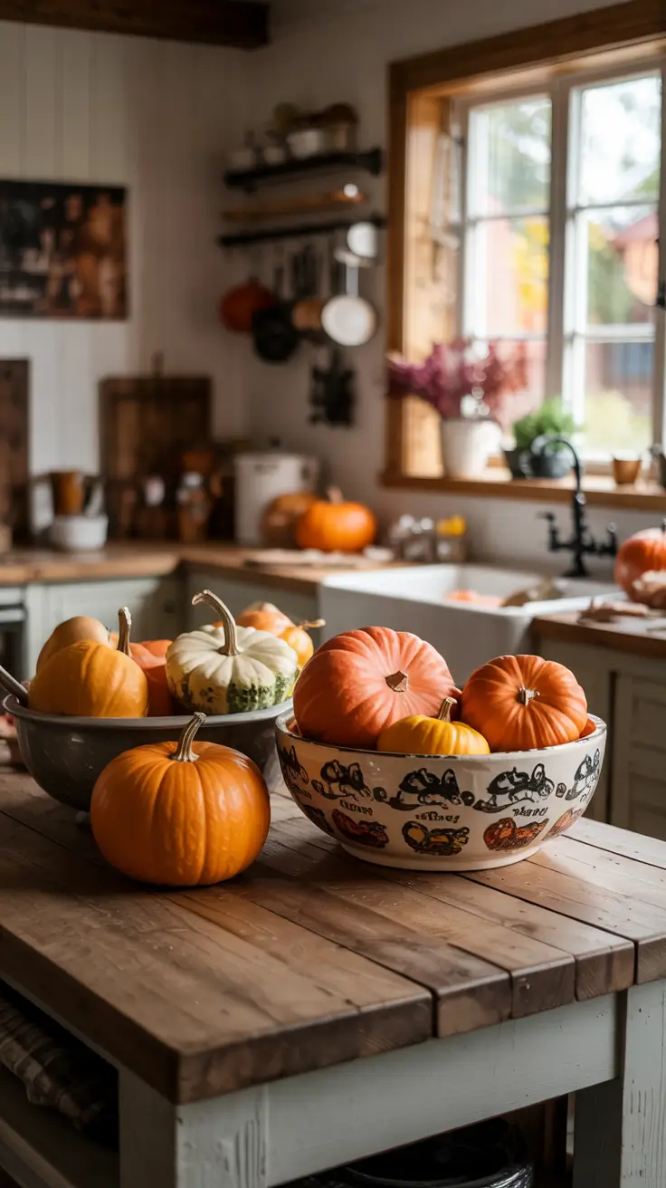 Farmhouse Halloween Kitchen Decor Ideas With Cozy Harvest Vibes