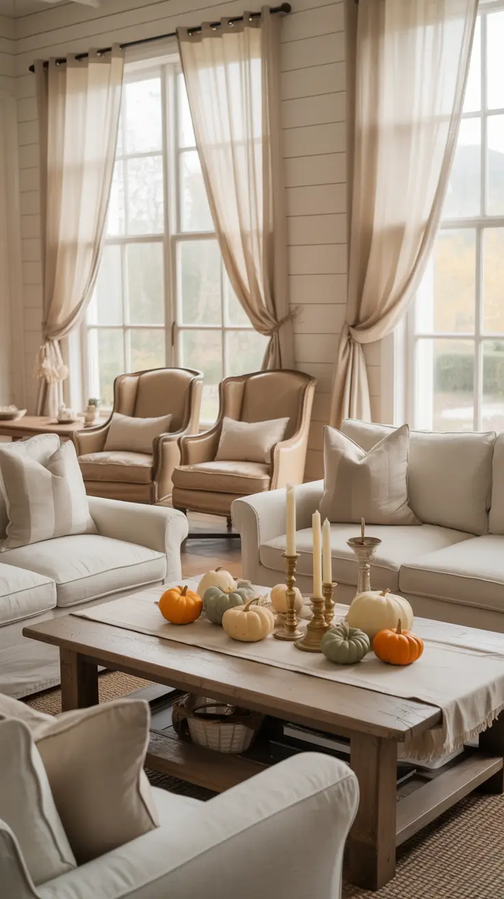 Halloween Living Room Decor Ideas Farmhouse With Soft Neutrals