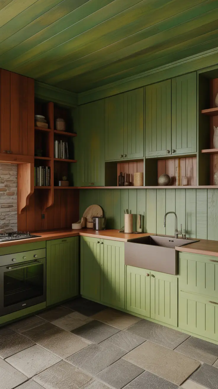 Green Kitchen Ideas 2026 Earthy Moss And Reed Green Kitchen Ideas For Natural Homes