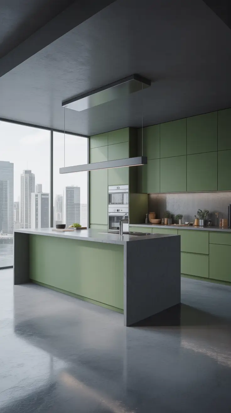 Green Kitchen Ideas 2026 Grey And Sage Green Kitchen Ideas Modern With Urban Edge