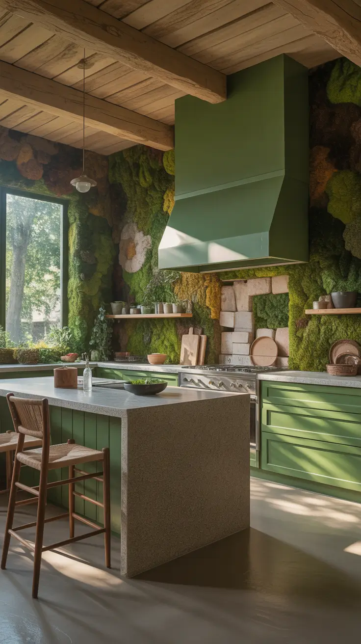 Green Kitchen Ideas 2026 Forest And Moss Green Kitchen Ideas Aesthetic Retreat