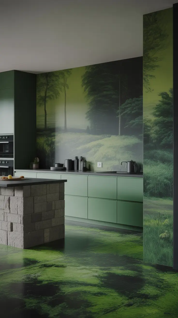 Green Kitchen Ideas 2026 Statement Green Kitchen Ideas Walls In Dark And Dramatic Shades