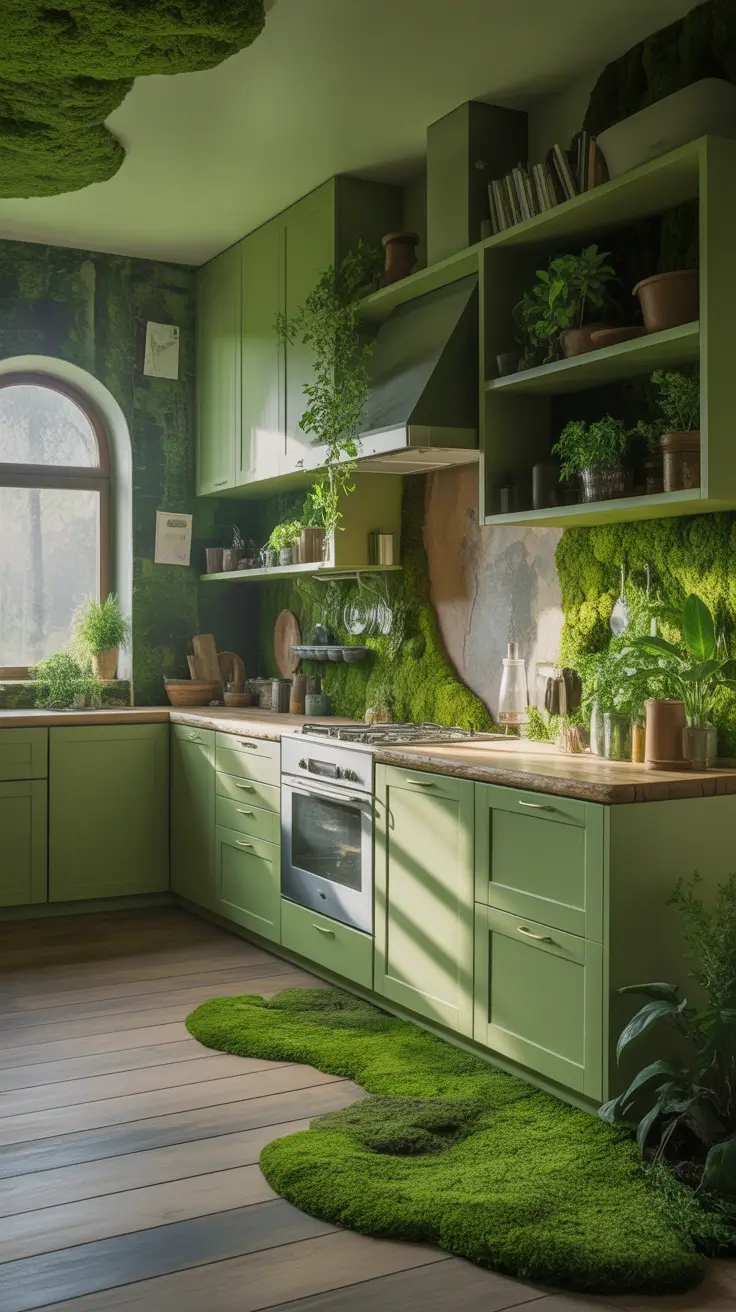 Green Kitchen Ideas 2026 Dreamy Green Kitchen Ideas Aesthetic Inspired By Forest Calm