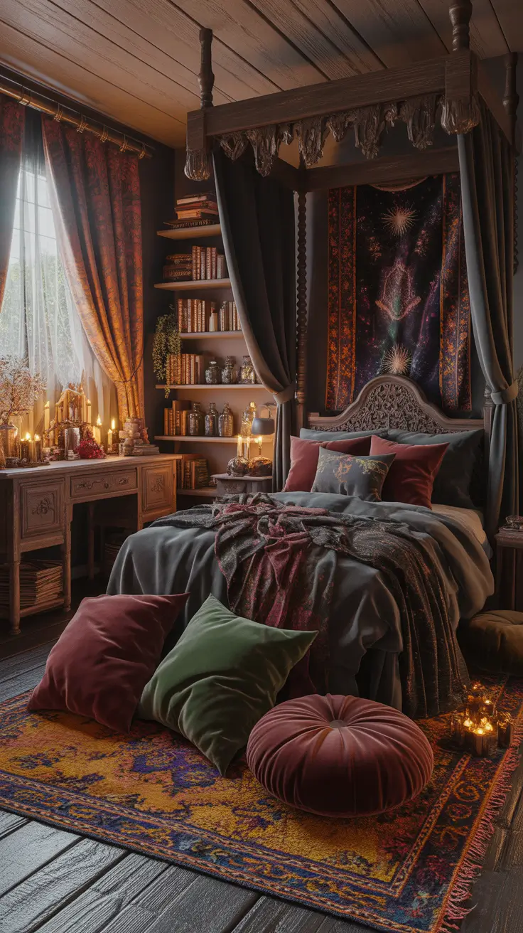 Halloween Bedroom Decor 2026 Moody Boho Halloween Bedroom Decor With Vintage Layers