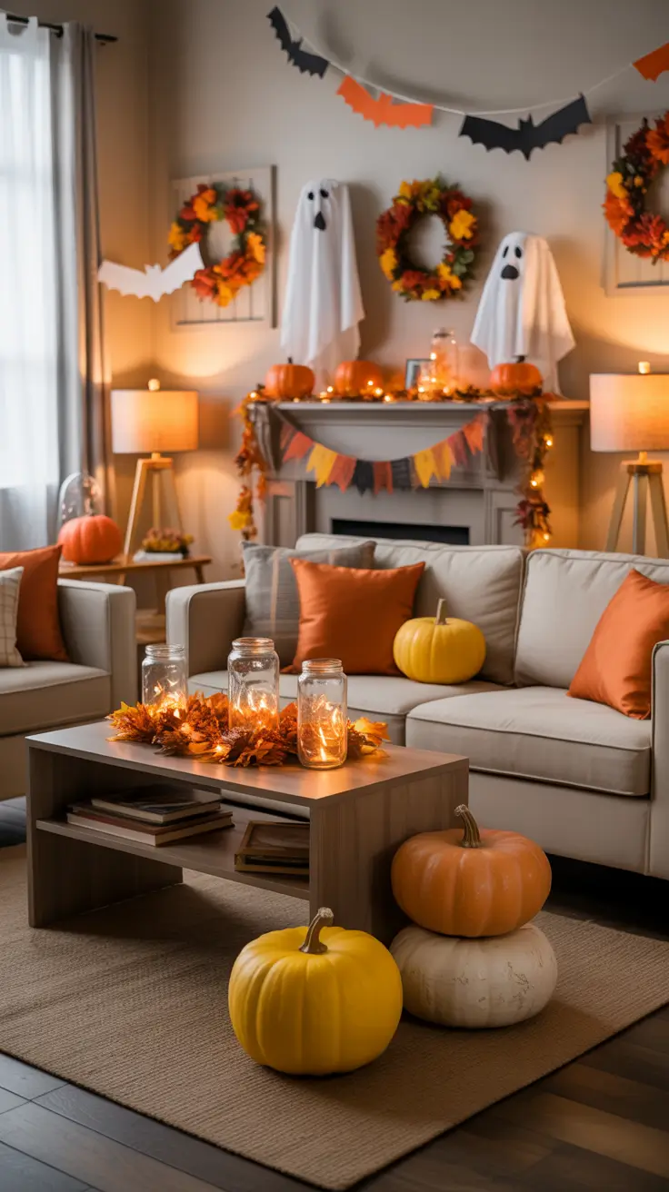 Halloween Decor Ideas Living Room With Playful Seasonal Layers