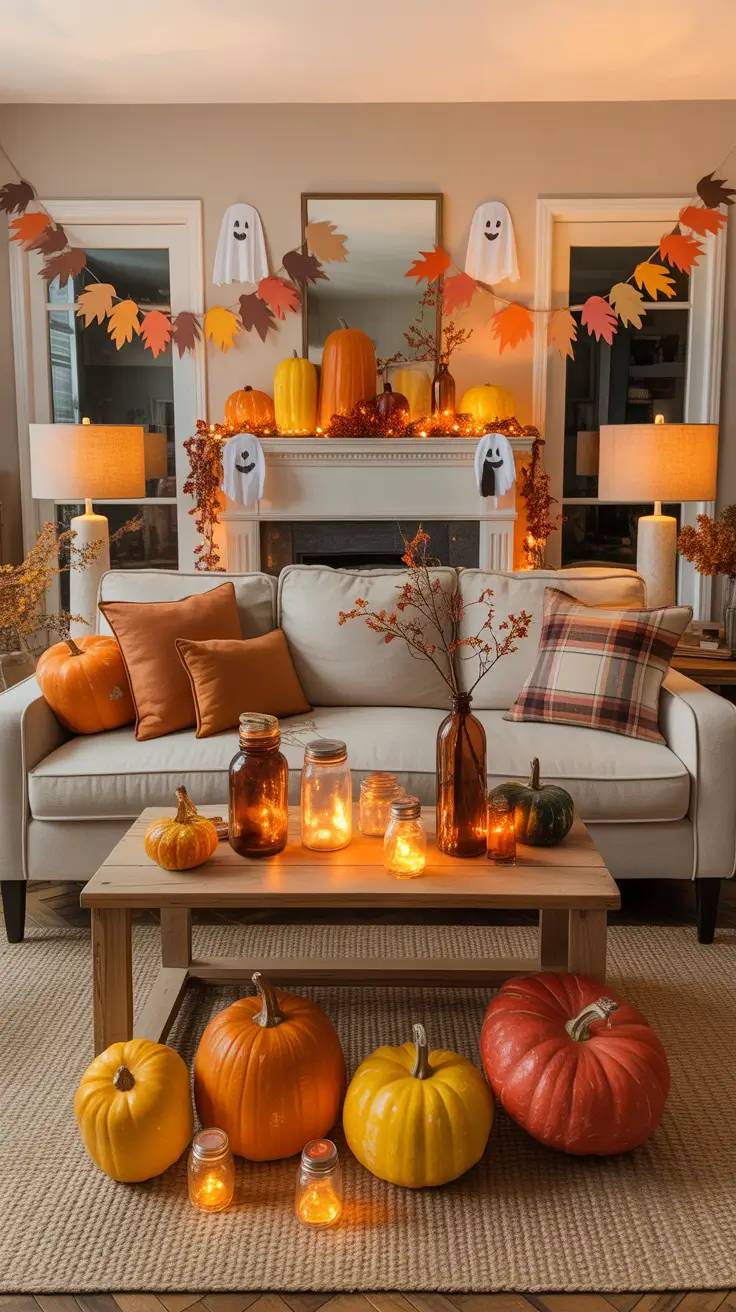 Halloween Decor Ideas Living Room With Playful Seasonal Layers