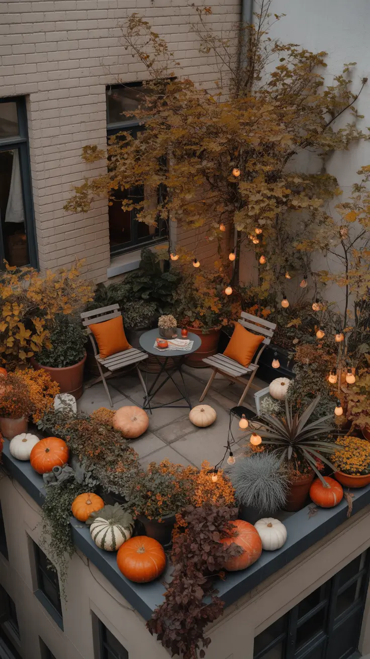 Halloween Decor Ideas Balcony With Autumn Garden Charm