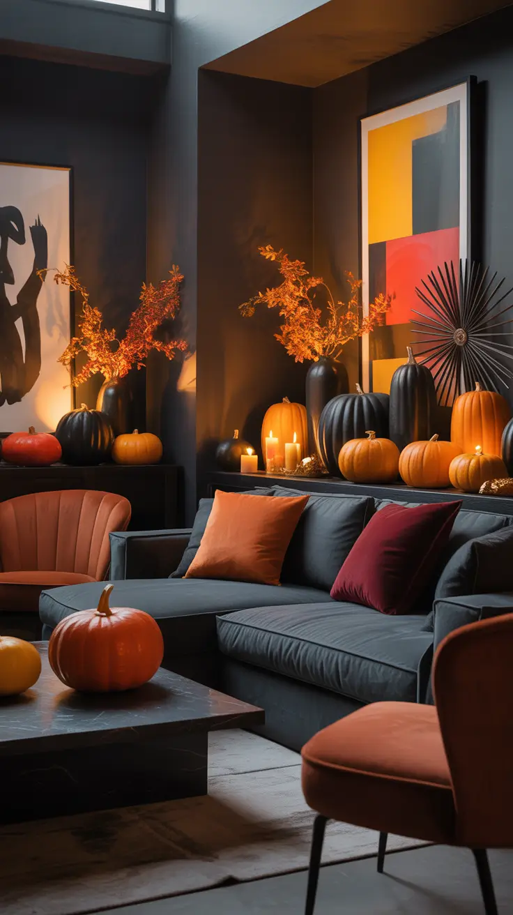 Halloween Decor Ideas Living Room With Statement Accents