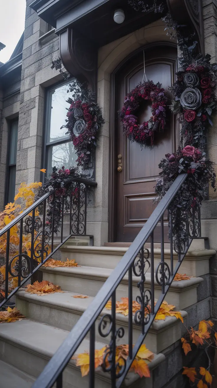 Halloween Door Hangers Ideas 2026 Gothic Floral Halloween Door Hangers With Moody Details