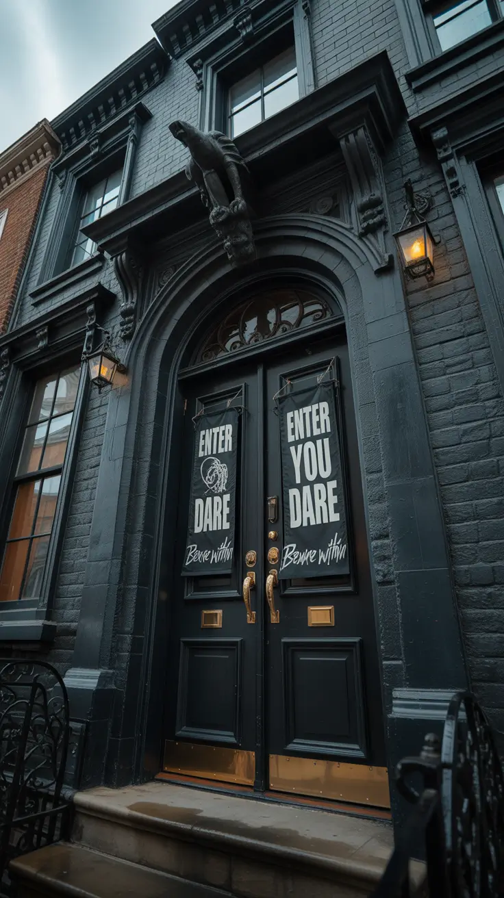 Halloween Door Hangers Ideas 2026 Dark Gothic Halloween Door Hangers With Dramatic Lettering