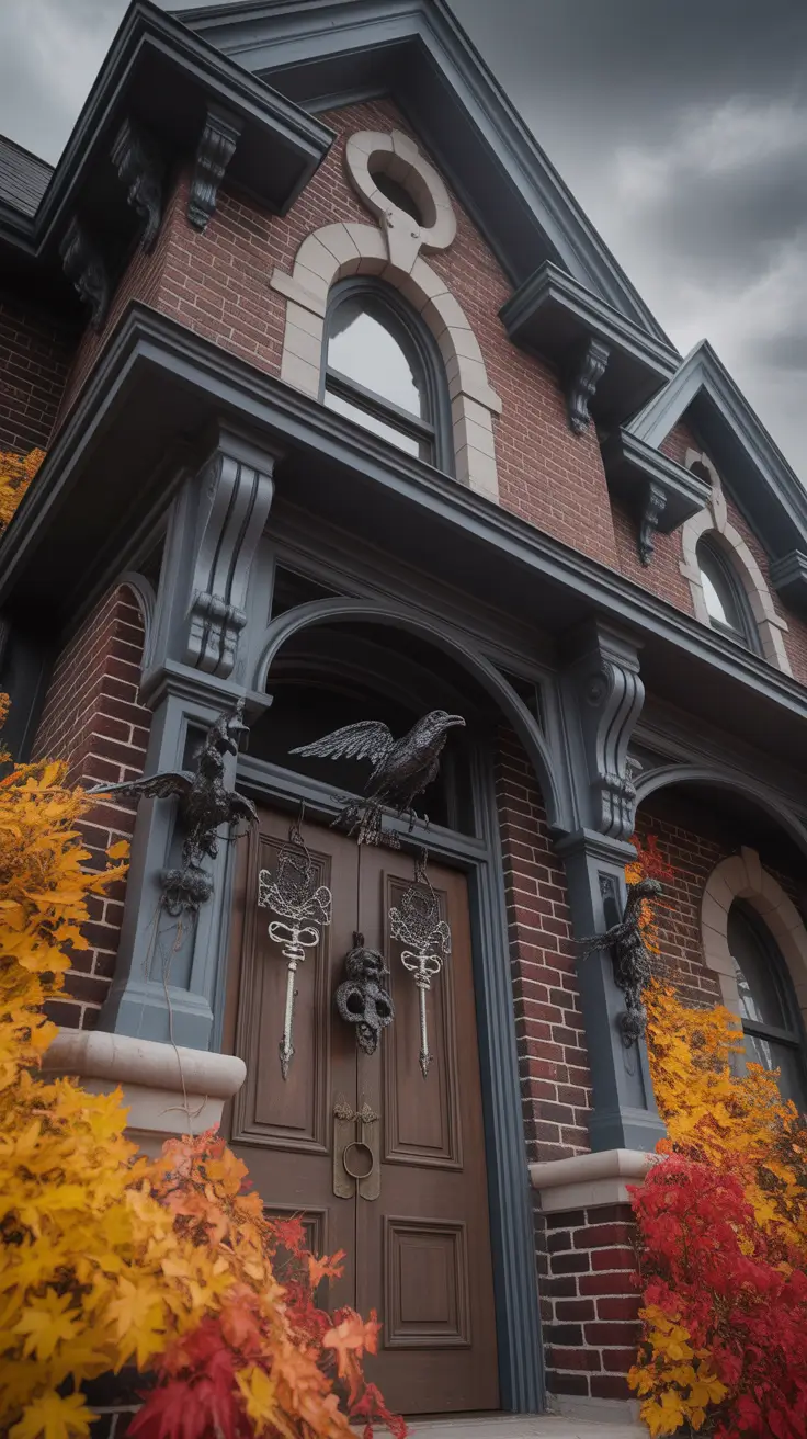 Halloween Door Hangers Ideas 2026 Elegant Gothic Raven Halloween Door Hangers Ideas