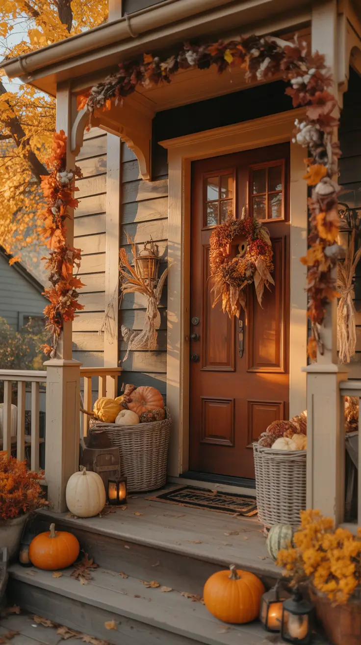 Halloween Door Hangers Ideas 2026 Classic Harvest Wreath Halloween Door Hangers Ideas