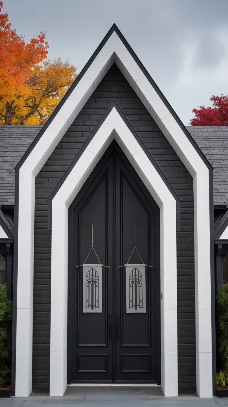 Halloween Door Hangers Ideas 2026 Minimal Gothic Panels Halloween Door Hangers Ideas