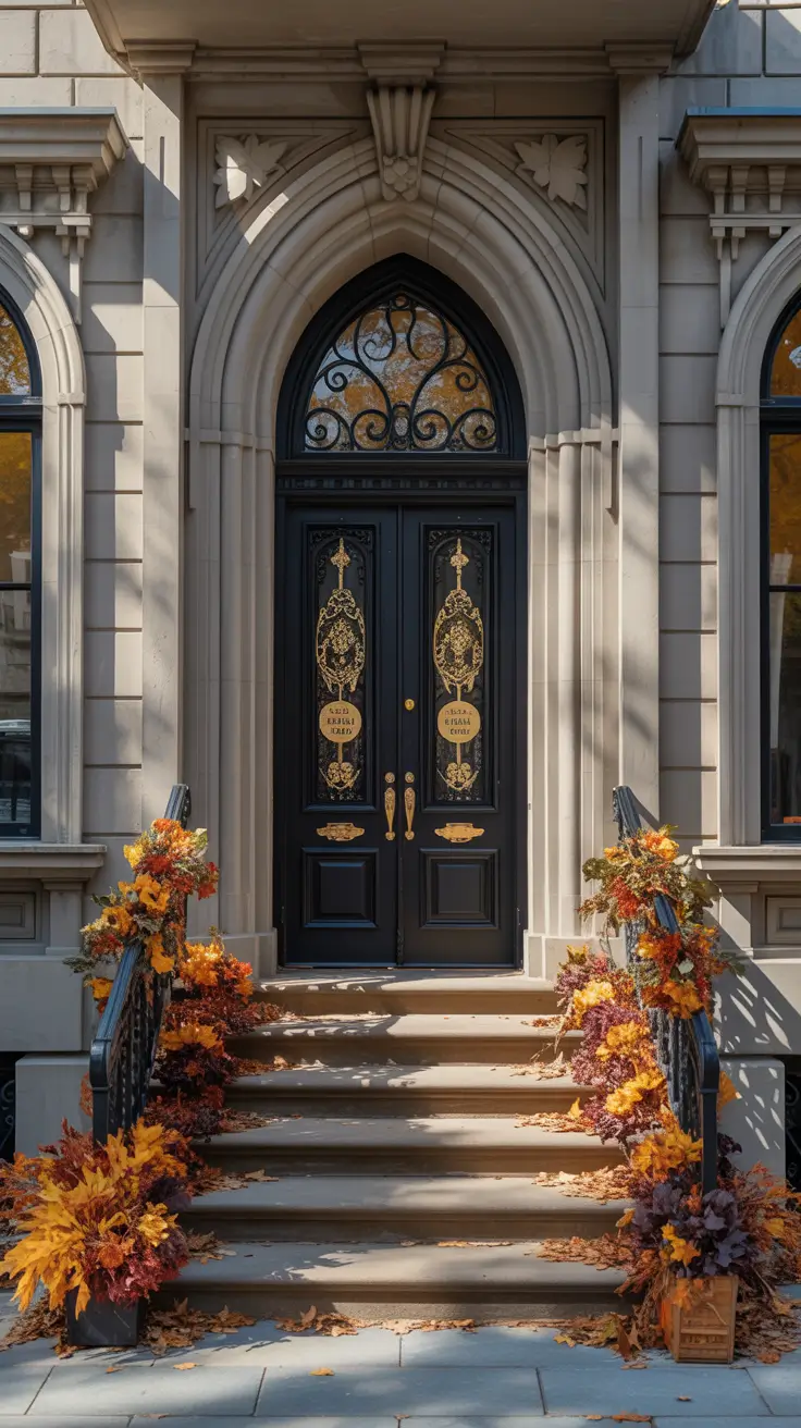 Halloween Door Hangers Ideas 2026 Elegant Gothic Halloween Door Hangers Ideas In Black And Gold