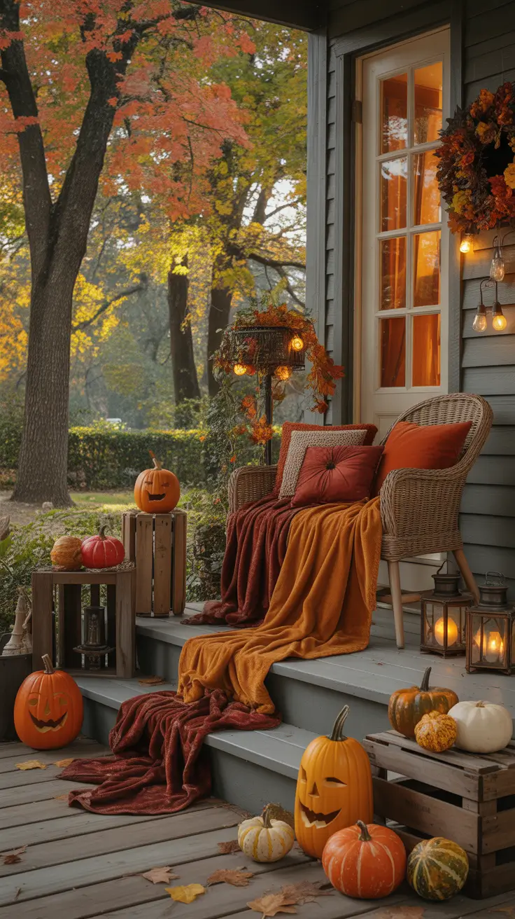 Fall And Halloween Front Porch Decor Ideas For A Cozy Seasonal Entrance