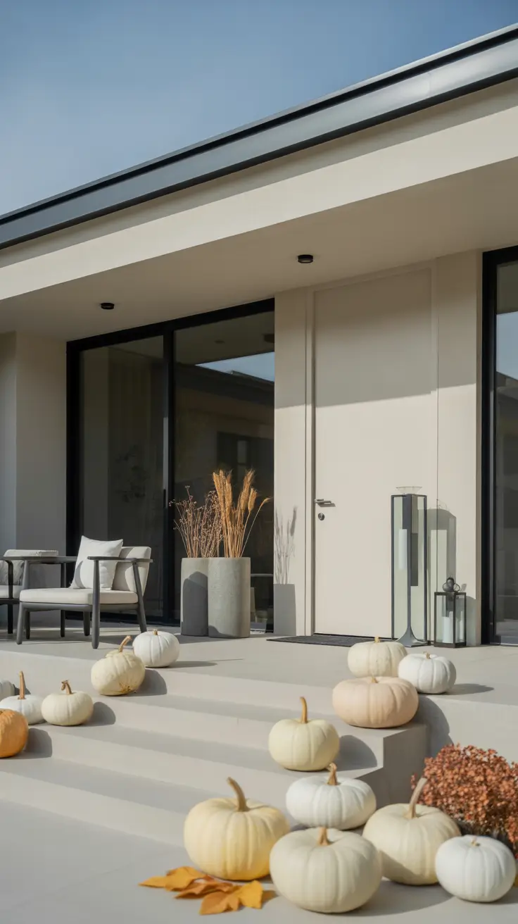Modern Front Porch Halloween Decor Ideas With Minimalist Lines