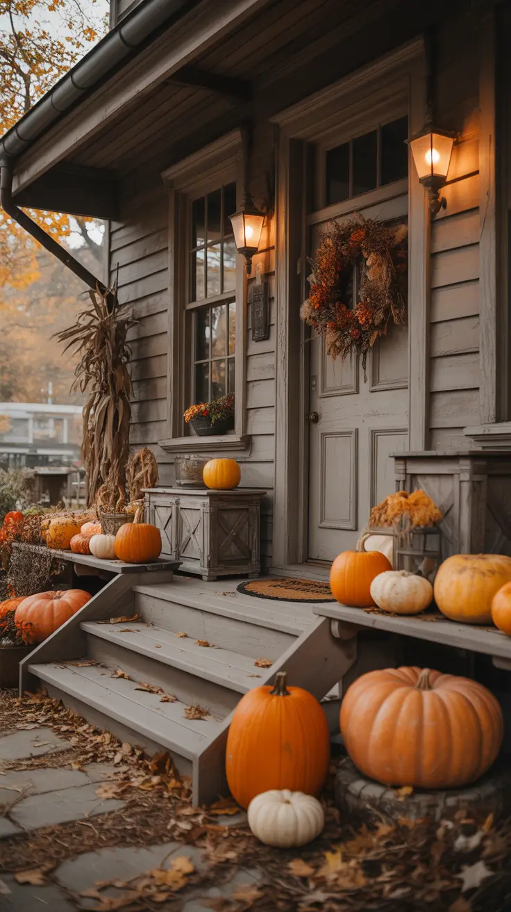 Vintage Front Porch Halloween Decor Ideas With Timeless Fall And Charm