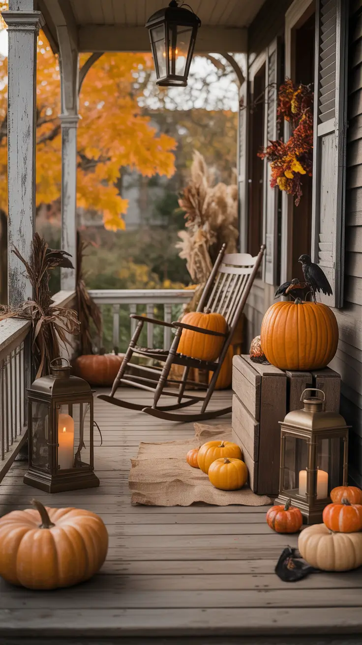 Vintage Front Porch Halloween Decor Ideas With Timeless Fall And Charm