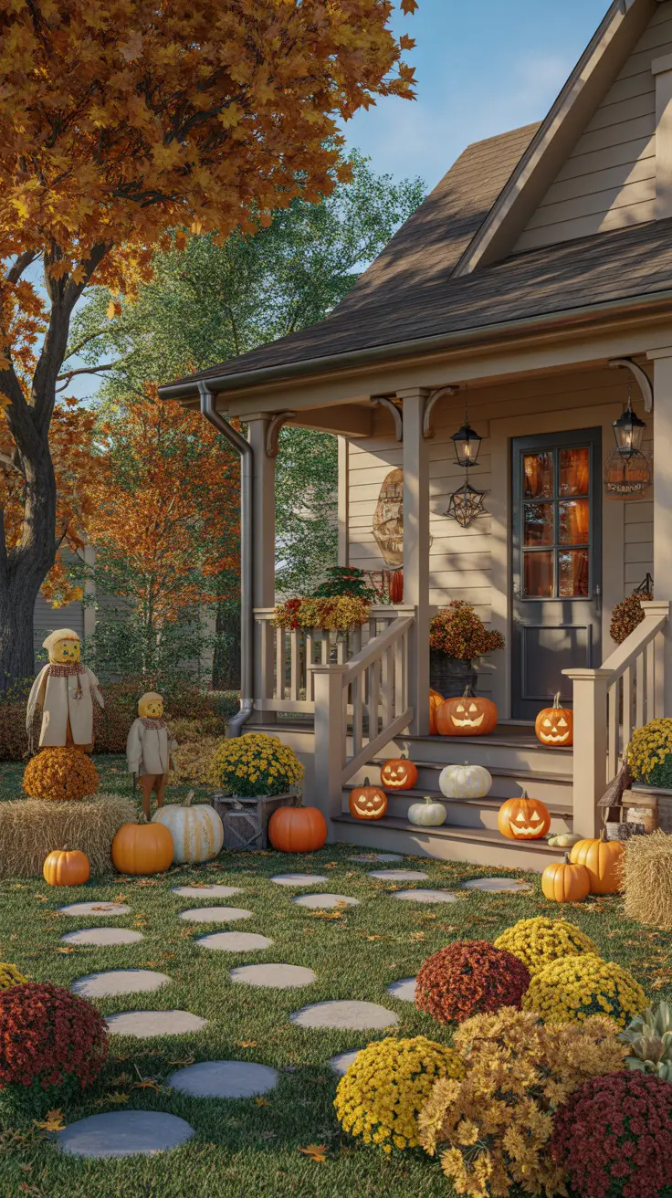 Front Porch Halloween Decor Ideas Outdoor With Creative Yard Decorations