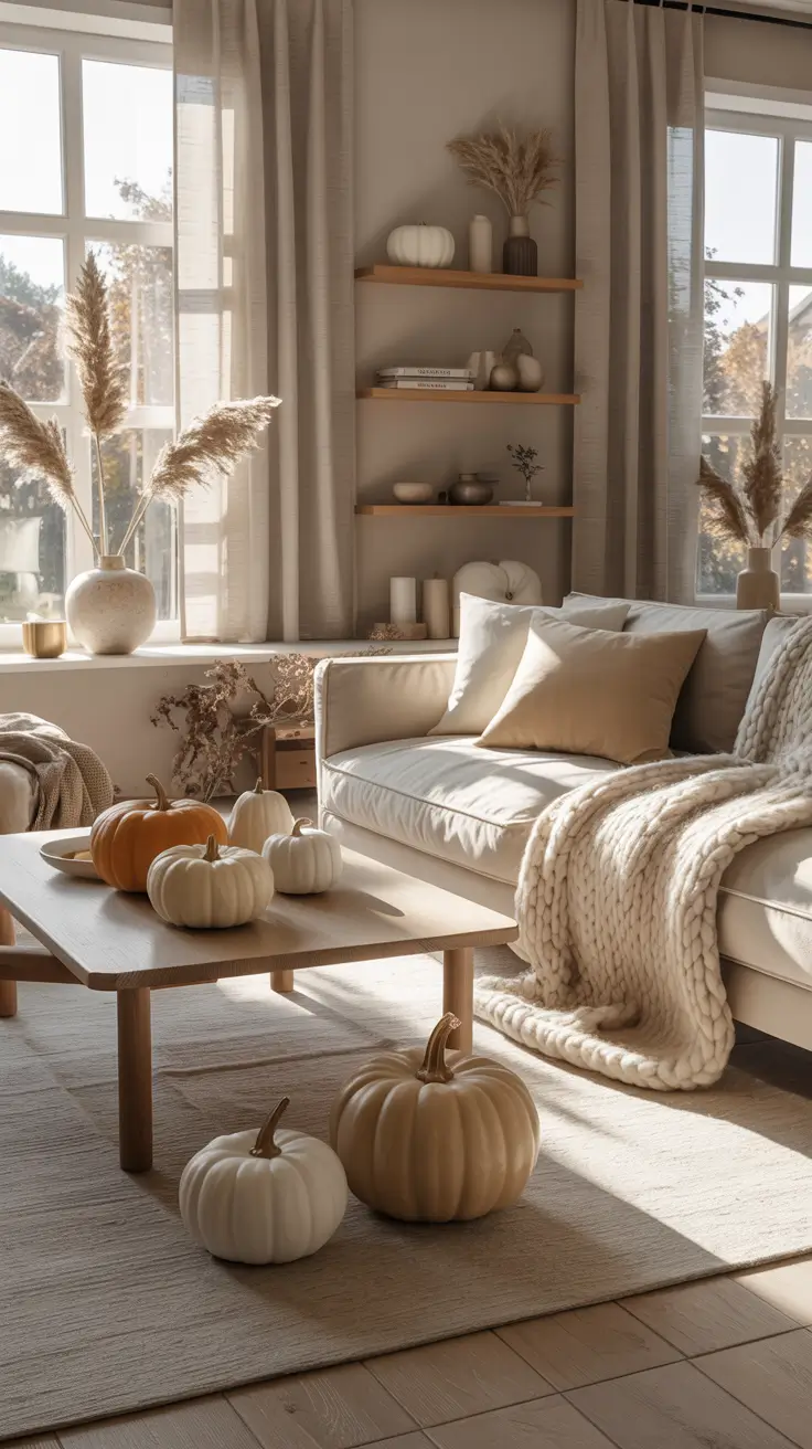 Halloween Home Decor Ideas 2026 Soft Neutral Halloween Home Decor Ideas With Natural Light