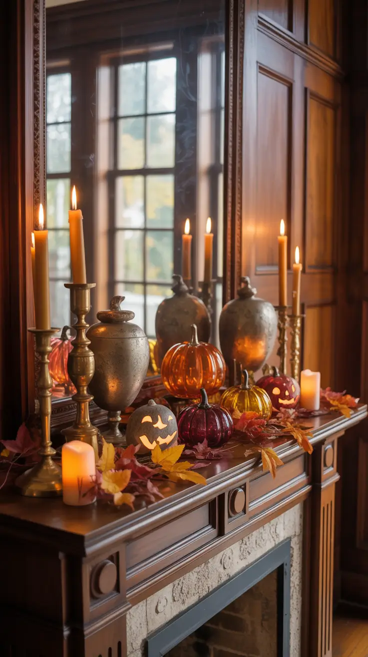 Halloween Mantle Ideas 2026 Antique Halloween Mantle Ideas With Collected Details