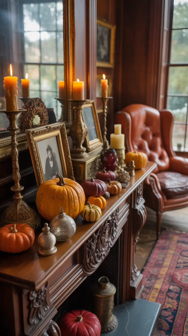 Halloween Mantle Ideas 2026 Antique Halloween Mantle Ideas With Collected Details