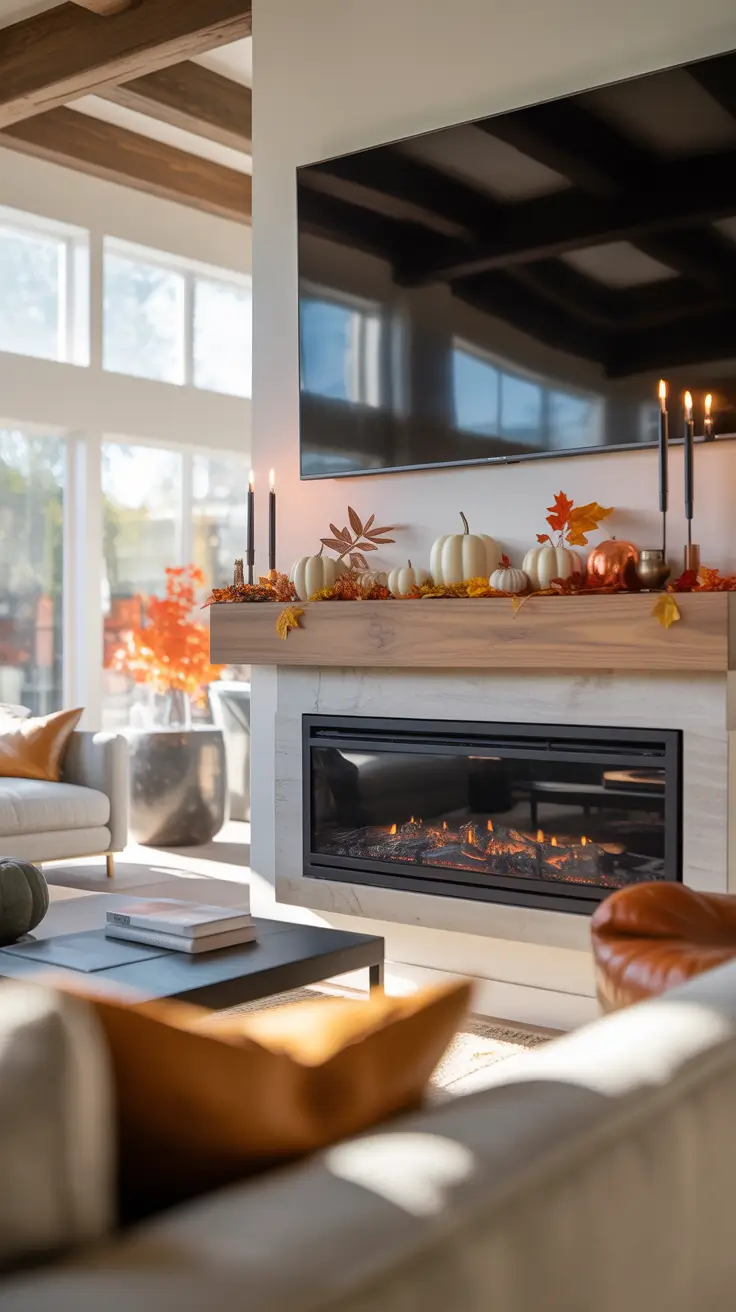 Halloween Mantle Ideas 2026 Halloween Mantle Ideas With Tv For A Balanced Focal Point