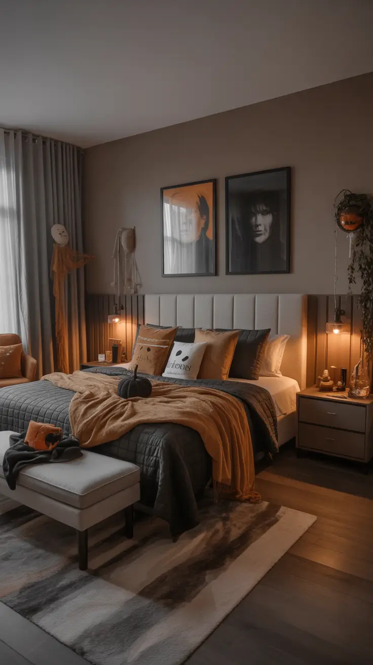 Halloween Room Decor Ideas Bedrooms With Cozy And Spooky Layers