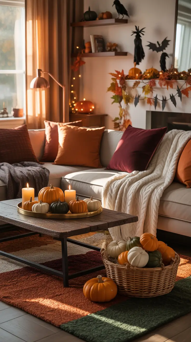 Halloween Room Decor Ideas Cozy Pumpkin Layers