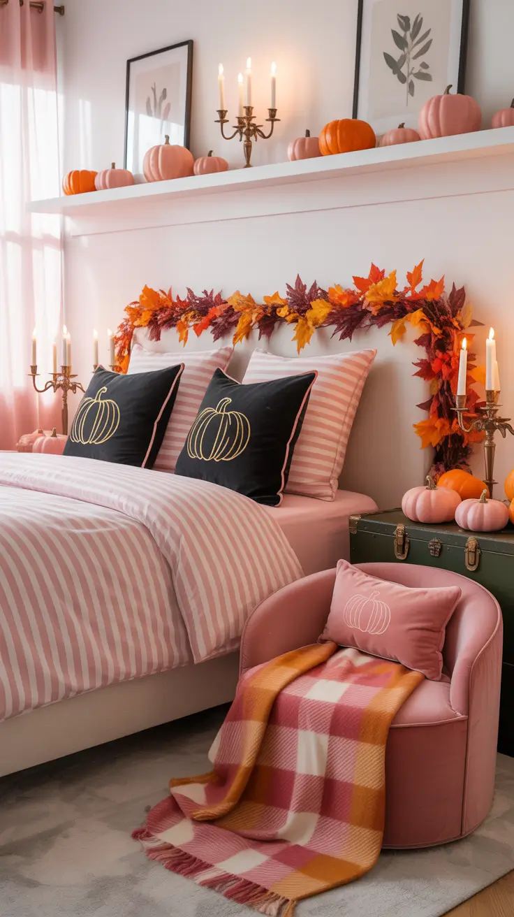 Halloween Room Decor Ideas Soft Pink With Playful Details