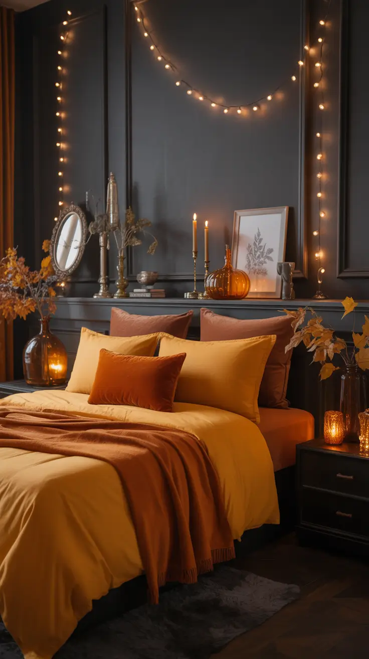 Halloween Room Decor Ideas Moody Bedroom With Candlelit Drama