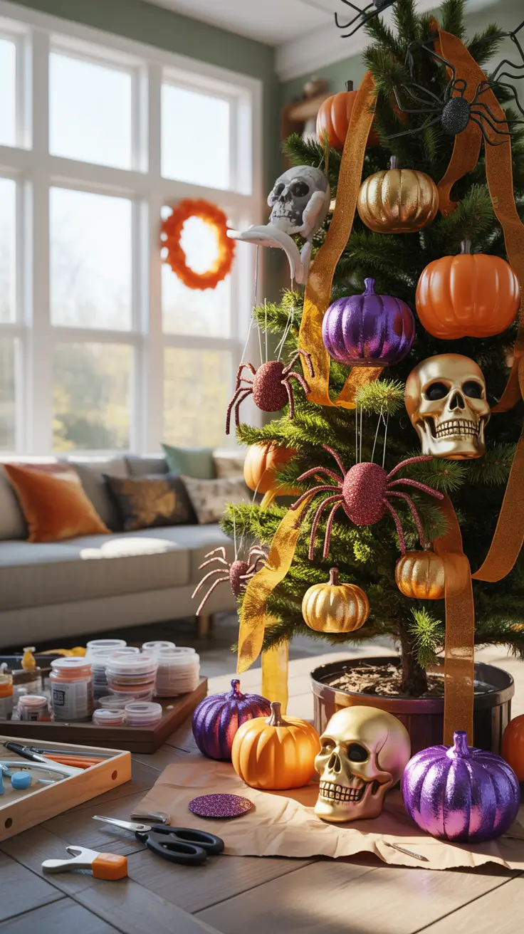 Halloween Tree Ideas 2026 Dollar Tree Halloween Crafts Diy Ideas For Tree Decorations