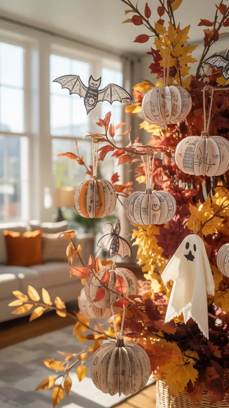 Halloween Tree Ideas 2026 Diy Halloween Tree Ideas With Handmade Paper Ornaments