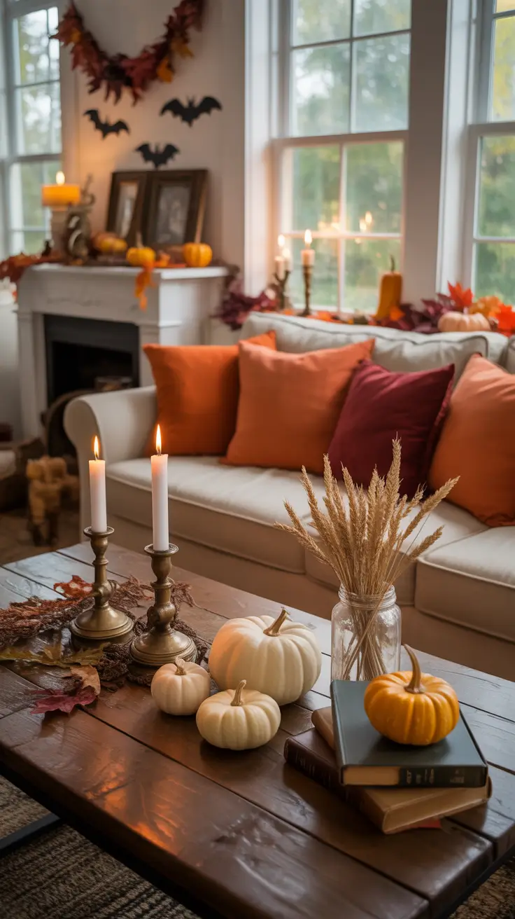 Playful Indoor Halloween Decor Ideas for a Lively Living Room