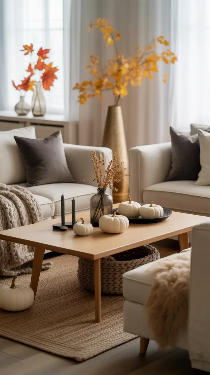 Soft Neutral Indoor Halloween Decor Ideas For Calm Cozy Homes