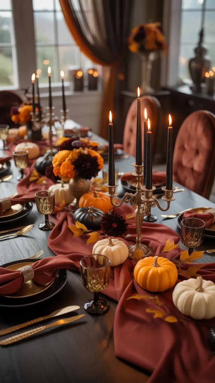 Elegant Dining Table Indoor Halloween Decor Ideas For Grown Up Gatherings
