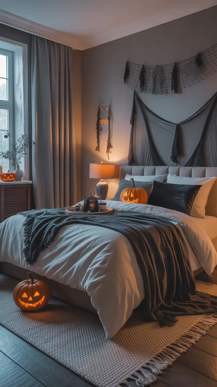 Indoor Halloween Decor Ideas Bedroom With Cozy Spooky Vibes