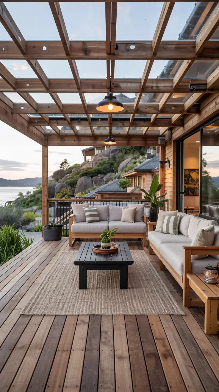 indoor - outdoor living room 2026 Indoor–Outdoor Living Room Open To Deck Views