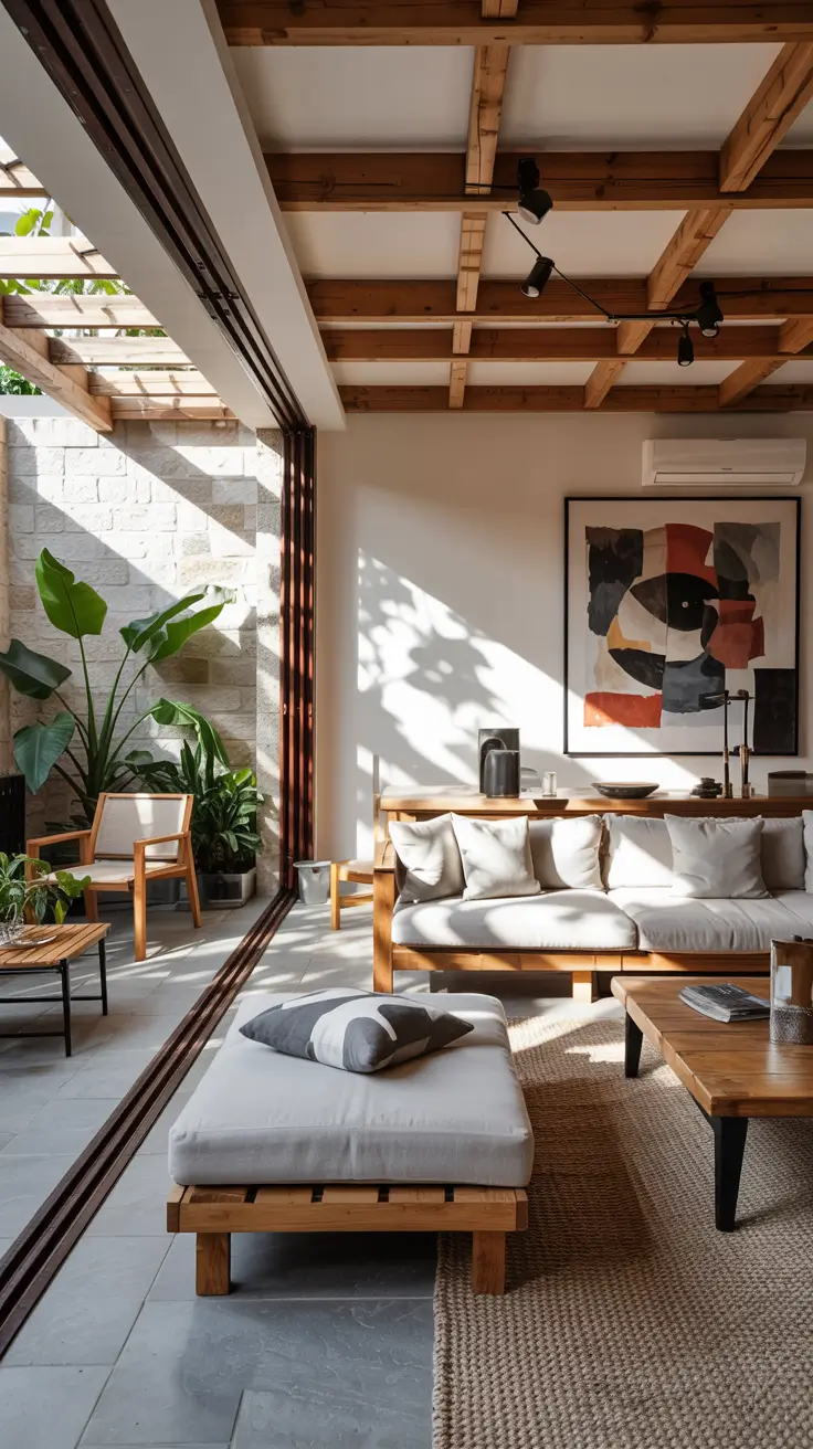 indoor - outdoor living room 2026 Apartment Balcony Living Room